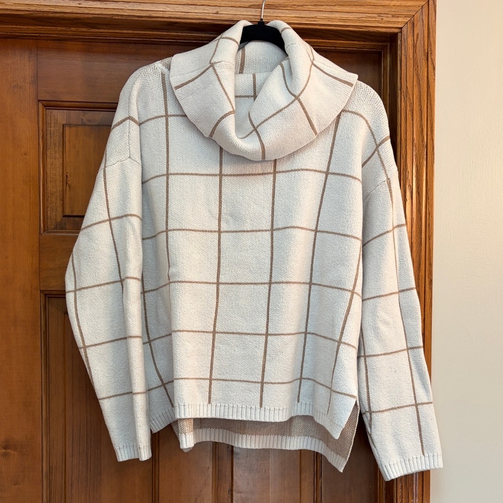 Amazon window pane cowl neck sweater